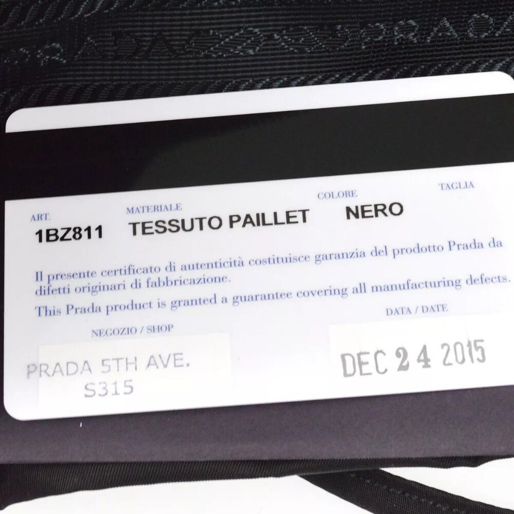 Prada Black Sequins Nylon Backpack Authentic - image 7